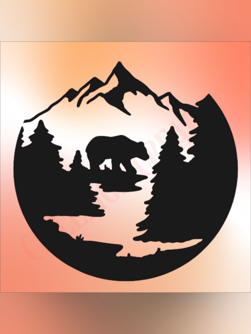 *2 for $20* Bear, forest and mountain vinyl decal Sticker Handcrafted